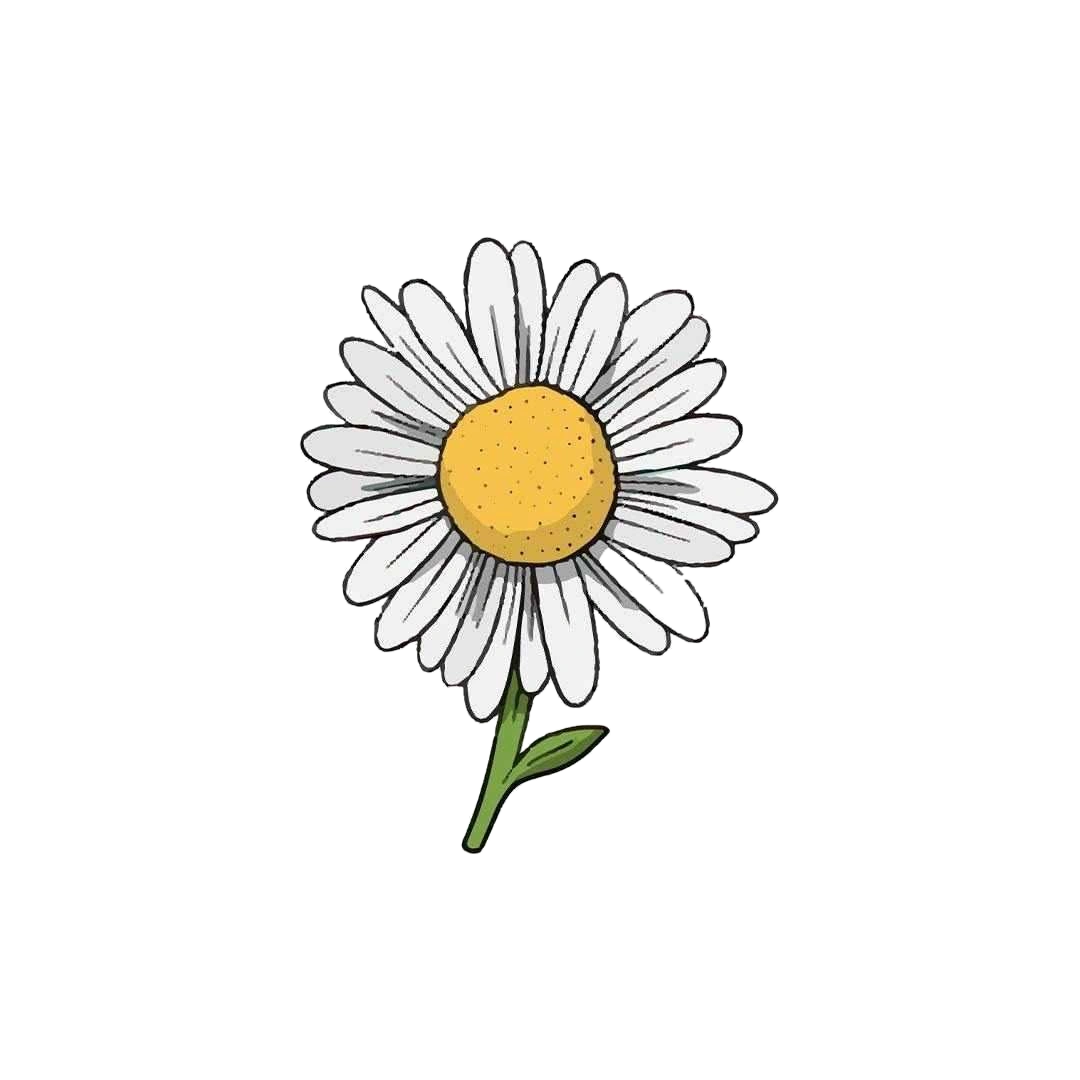 White Sunflower Sticker